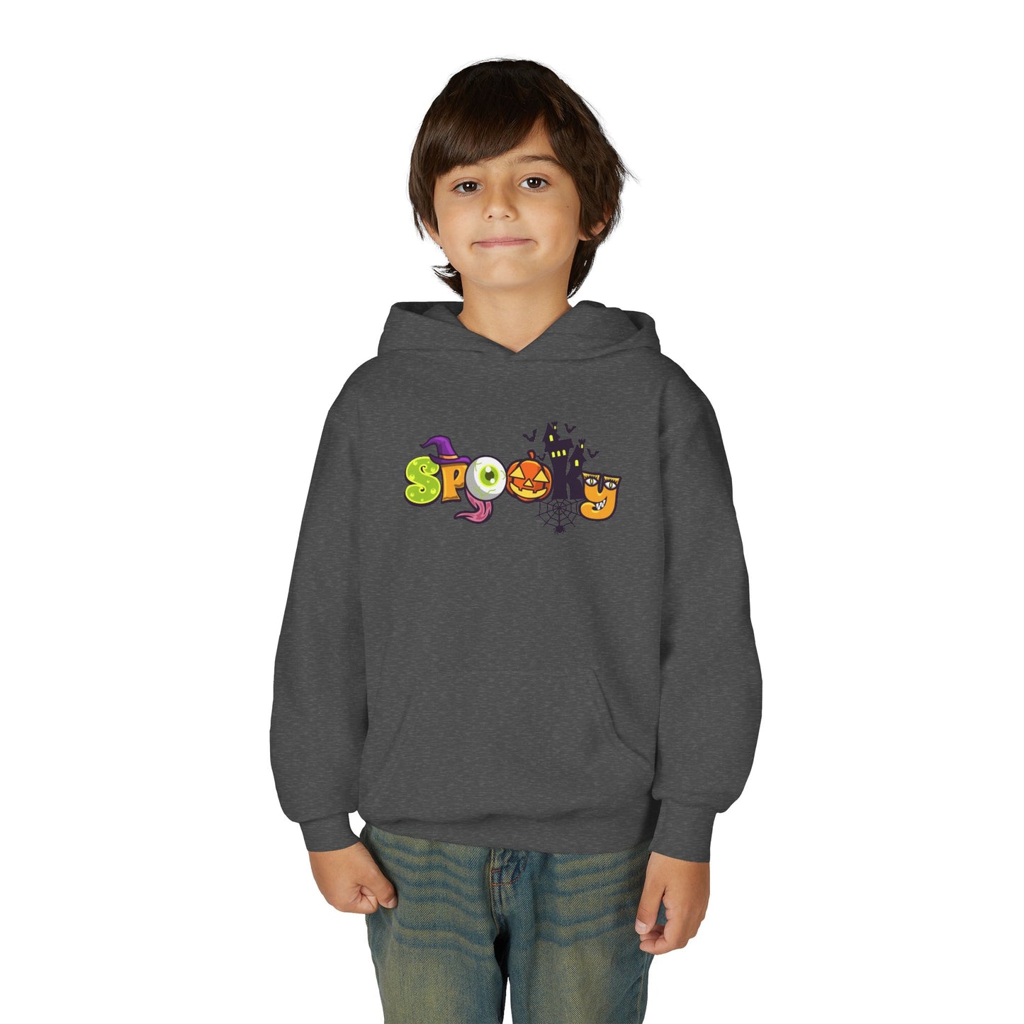 Youth Heavy Blend Hooded Sweatshirt: Spooky