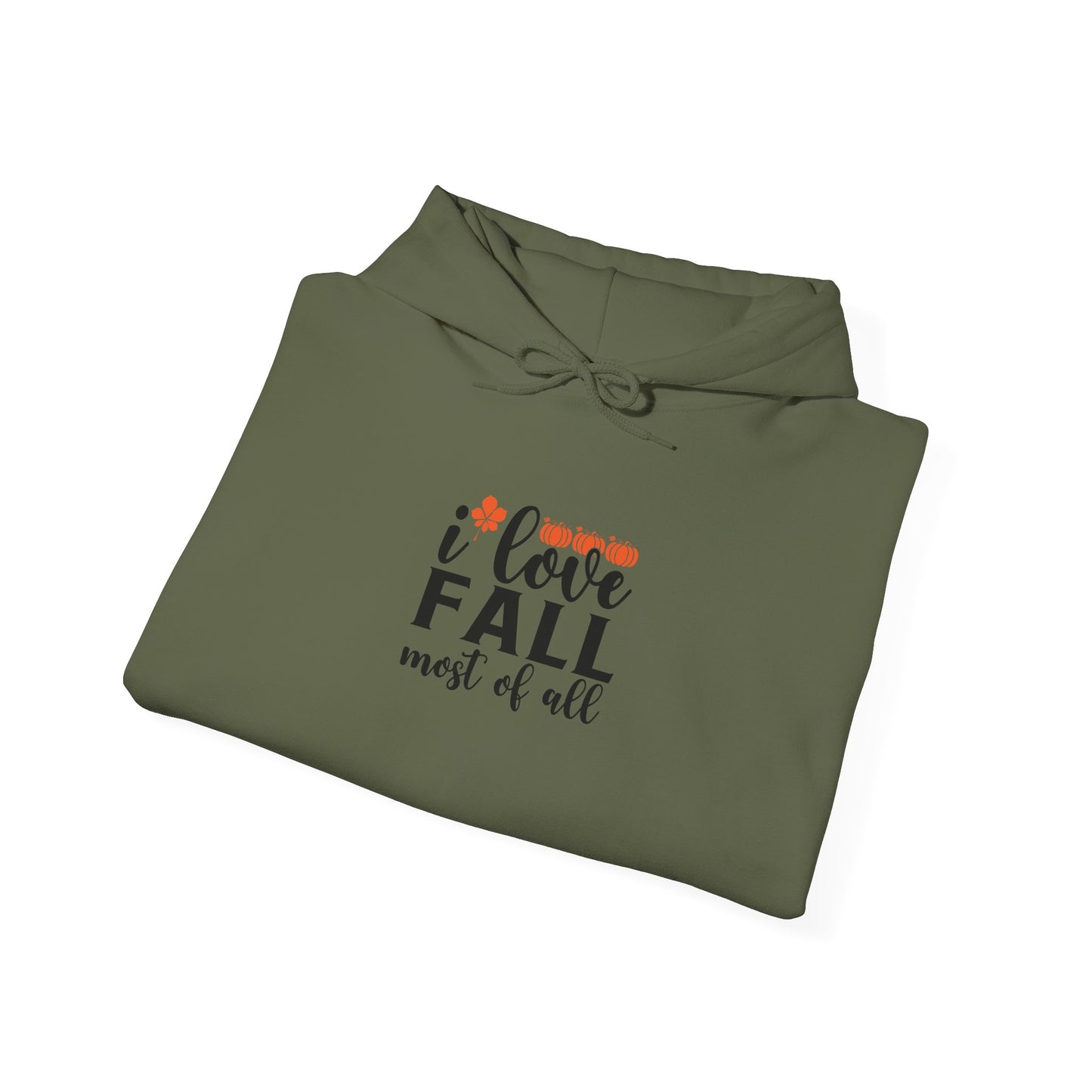 Unisex Heavy Blend™ Hooded Sweatshirt: I love fall most of all