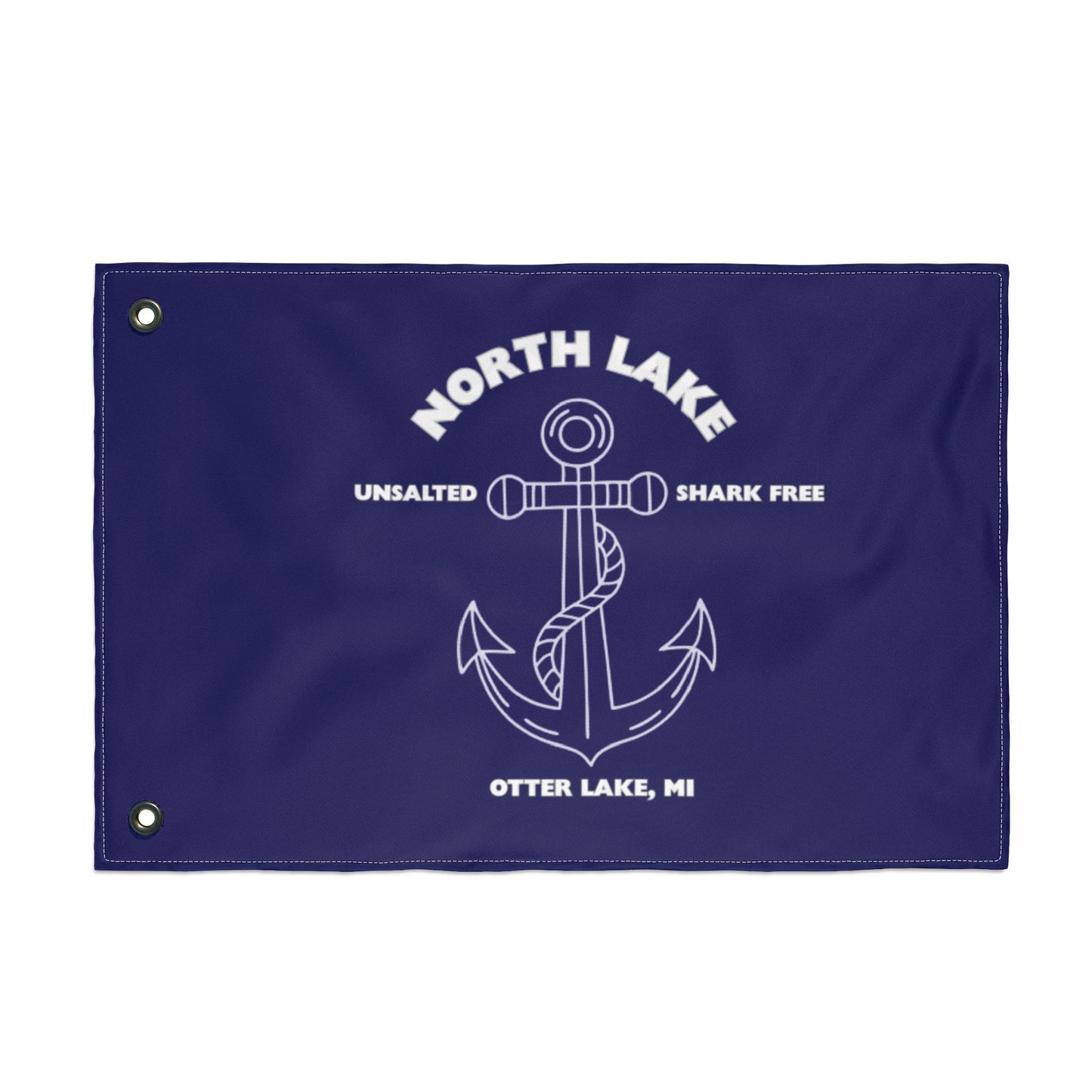 North Lake Flag — Double-Sided Anchor Graphic