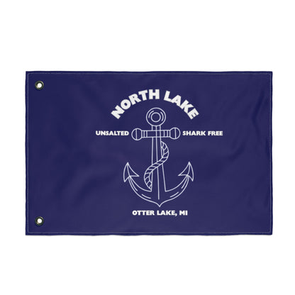 North Lake Flag — Double-Sided Anchor Graphic