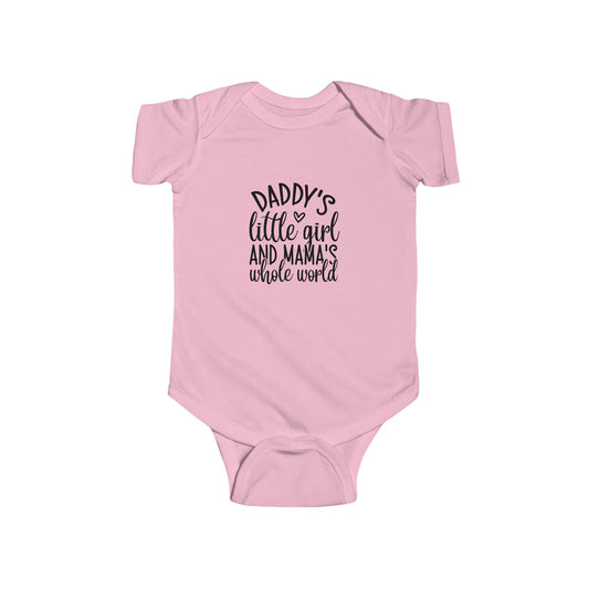Infant Fine Jersey Onesie: Daddys girl, mamas world onesie