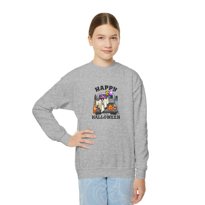 Youth Sweatshirt (Crewneck) - Halloween - Trunk or Treat Graphic (Happy Halloween)