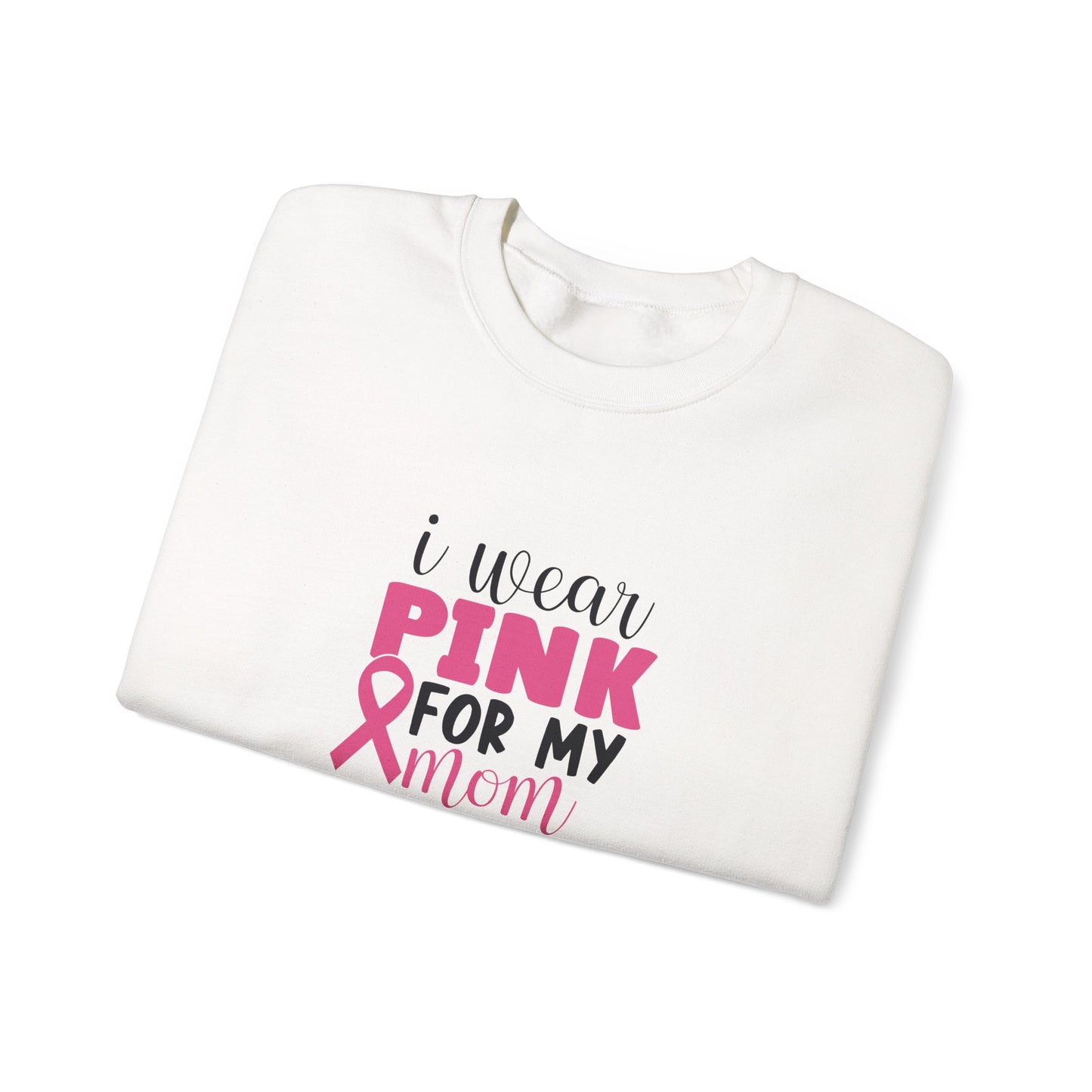 Unisex Heavy Blend™ Crewneck Sweatshirt: Pink for my mom breast cancer