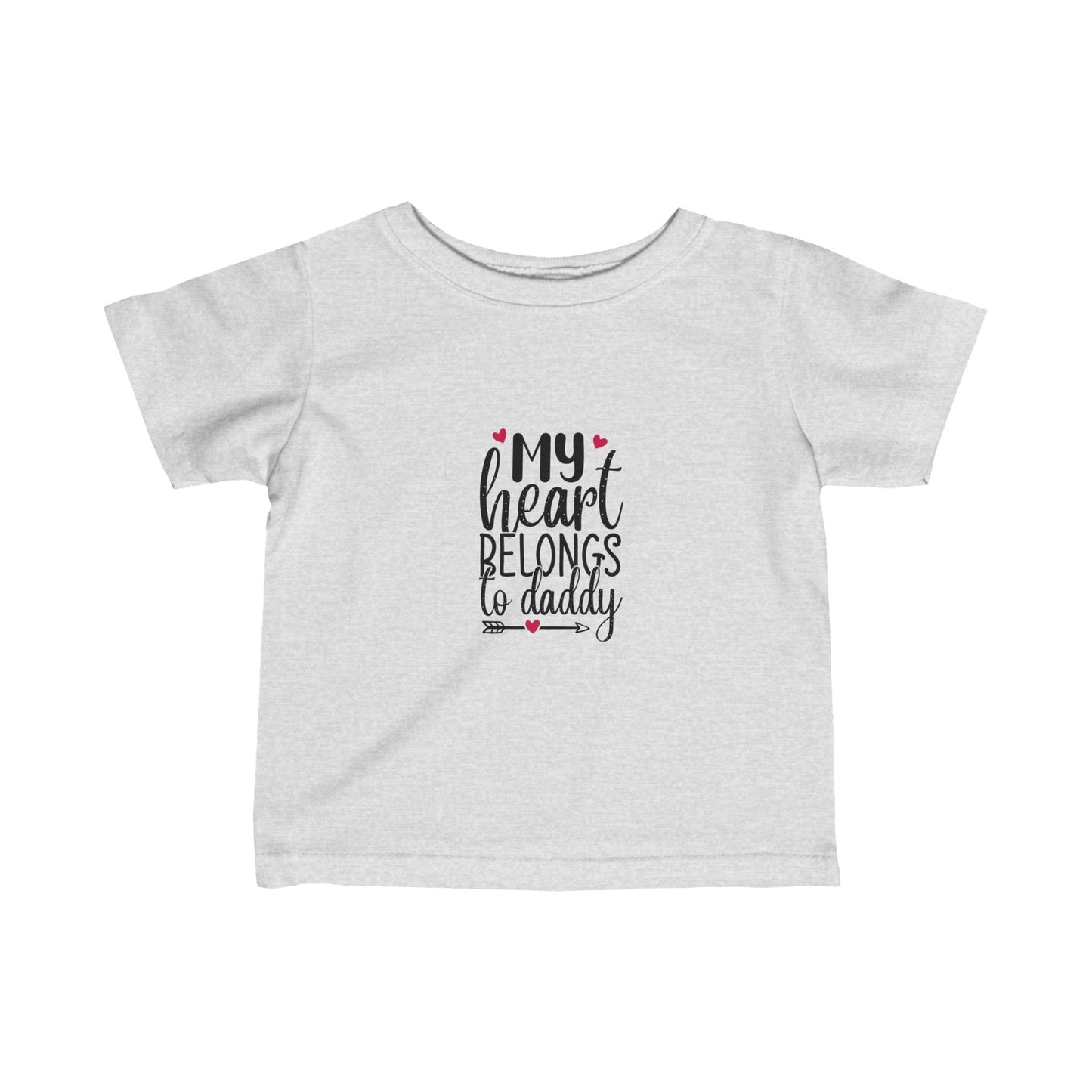 Infant T-shirt: Heart belongs to daddy tshirt
