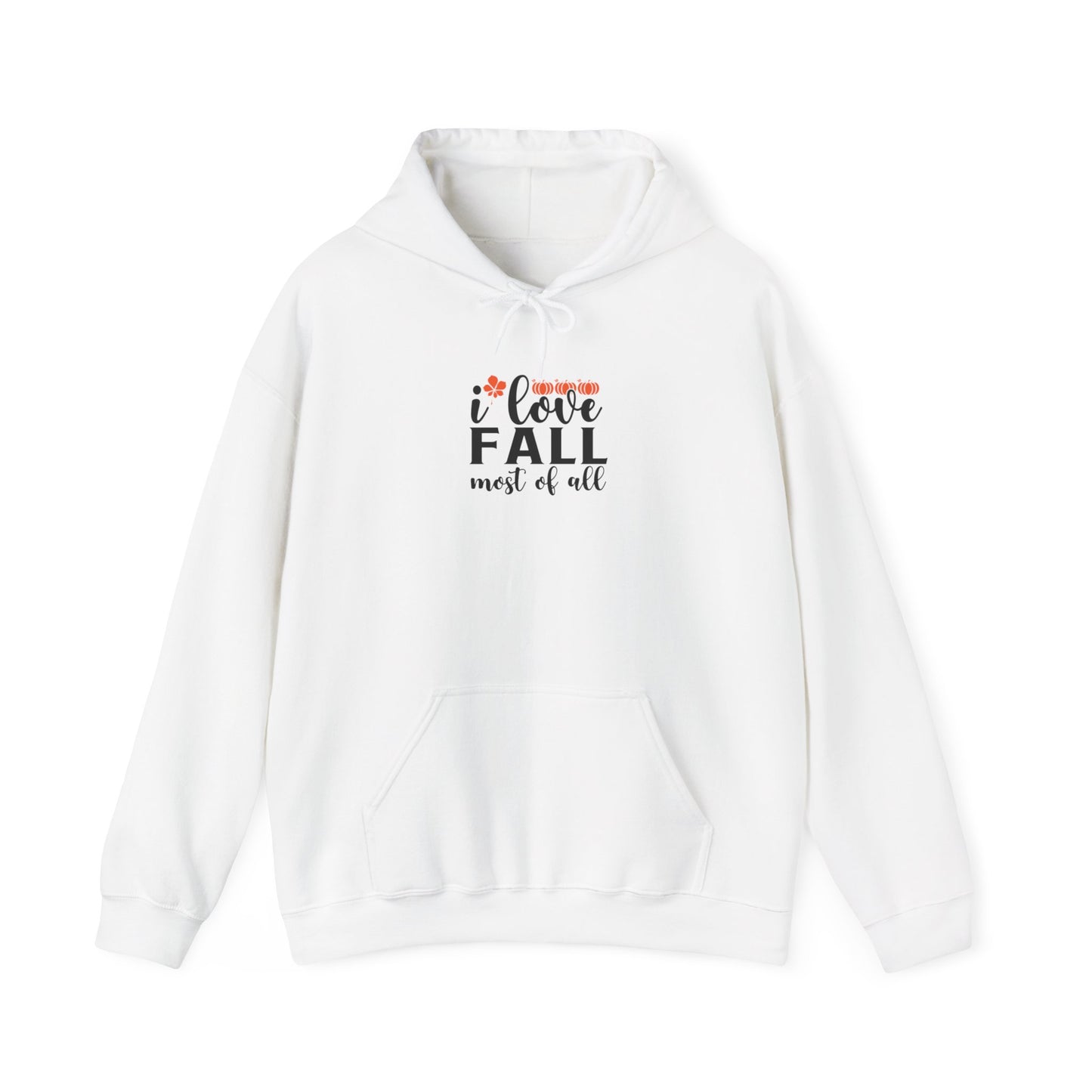 Unisex Heavy Blend™ Hooded Sweatshirt: I love fall most of all