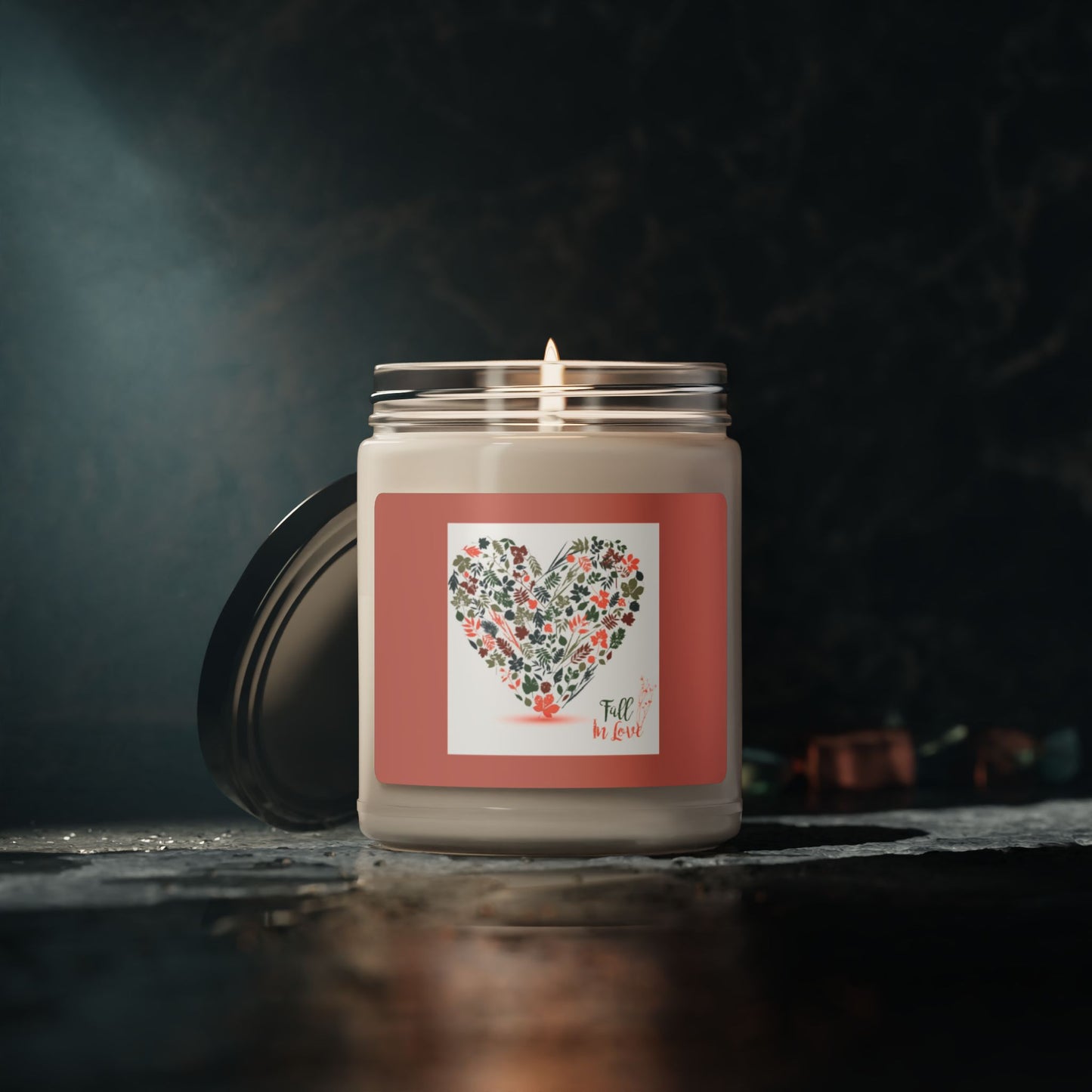 Scented Soy Candle, 9oz: Fall in Love (Heart)