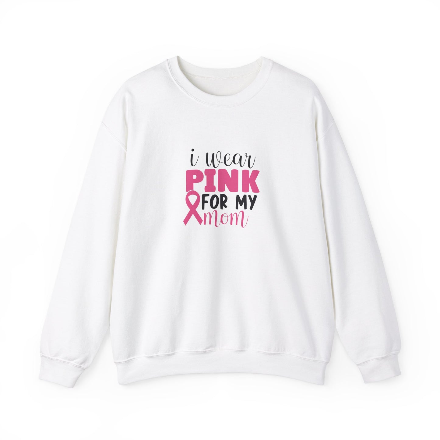 Unisex Heavy Blend™ Crewneck Sweatshirt: Pink for my mom breast cancer