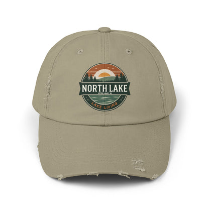 North Lake Distressed Cap — Vintage Lake Living Baseball Hat