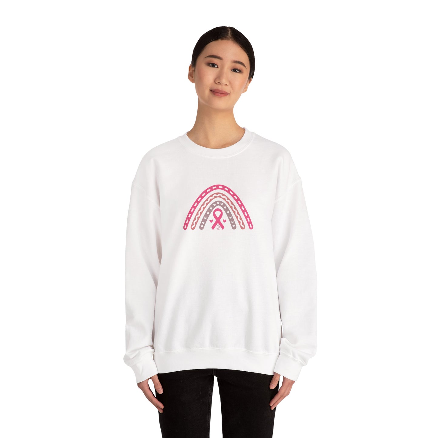 Unisex Heavy Blend™ Crewneck Sweatshirt: Southwest rainbow breast cancer