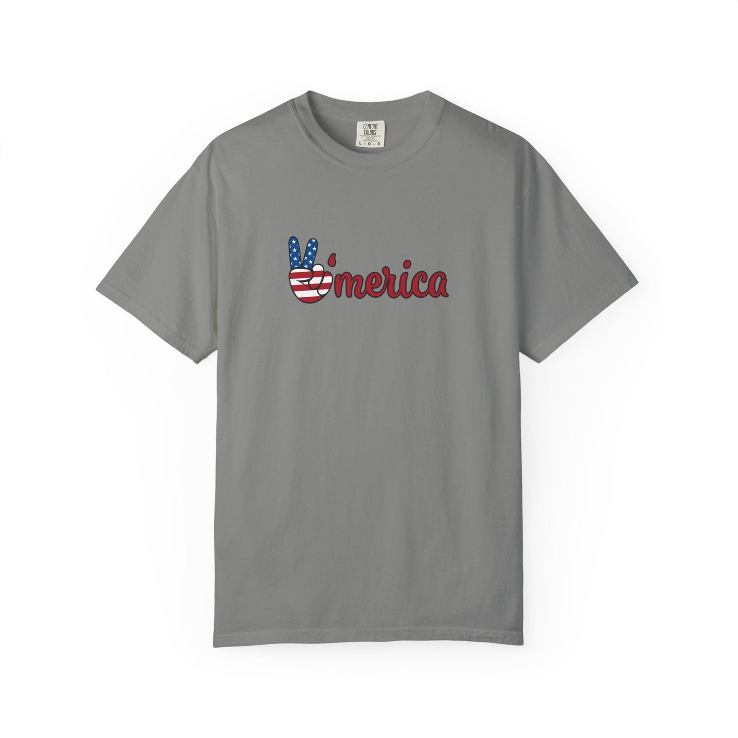 Unisex Garment-Dyed T-shirt: Peace America
