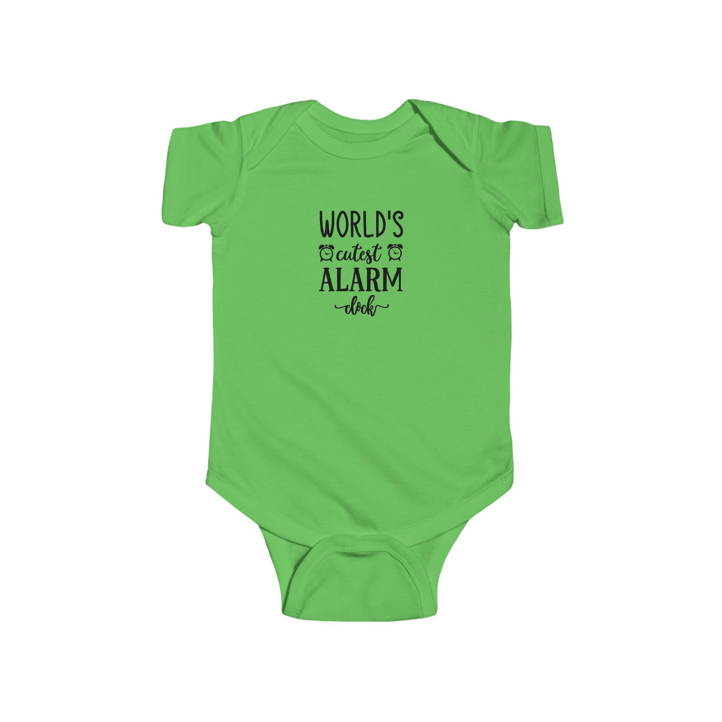 Infant Fine Jersey Onesie: World's cutest alarm clock