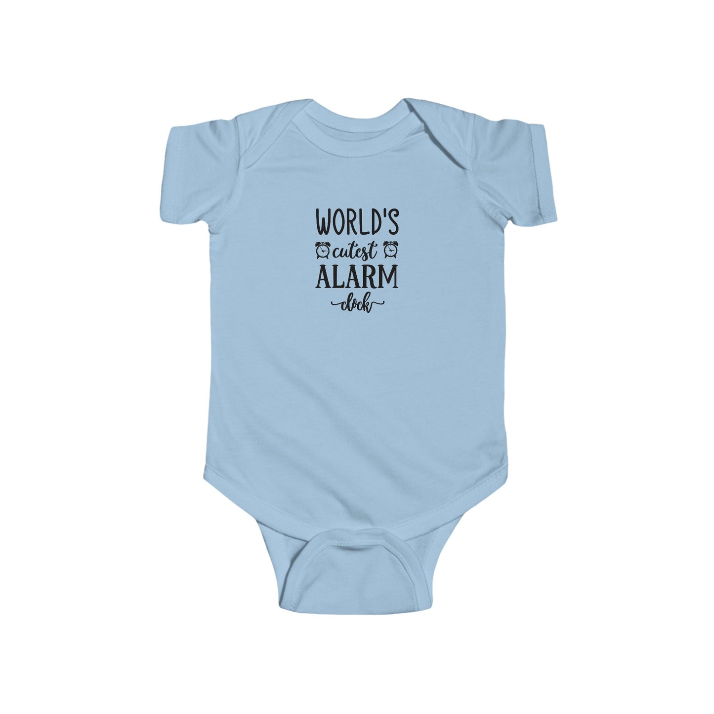 Infant Fine Jersey Onesie: World's cutest alarm clock