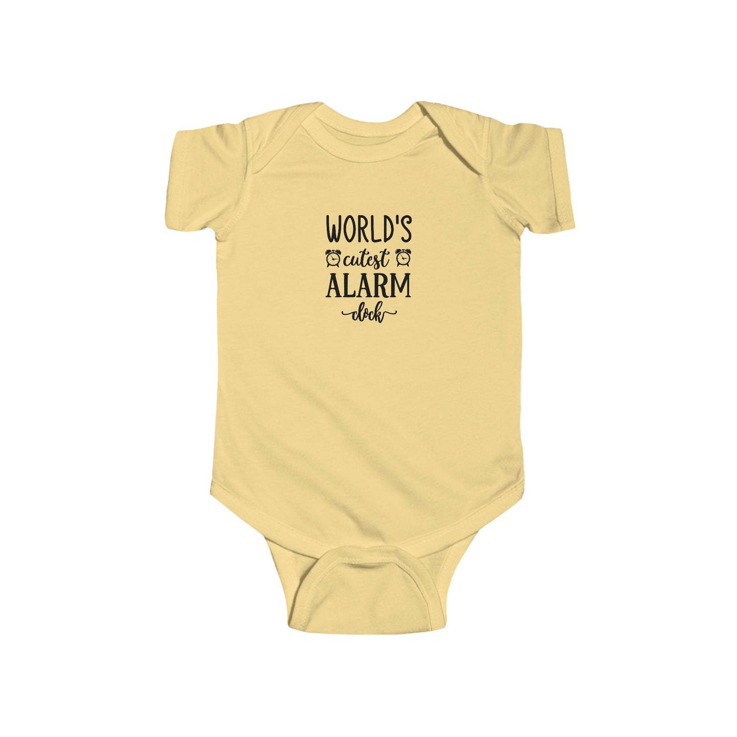 Infant Fine Jersey Onesie: World's cutest alarm clock