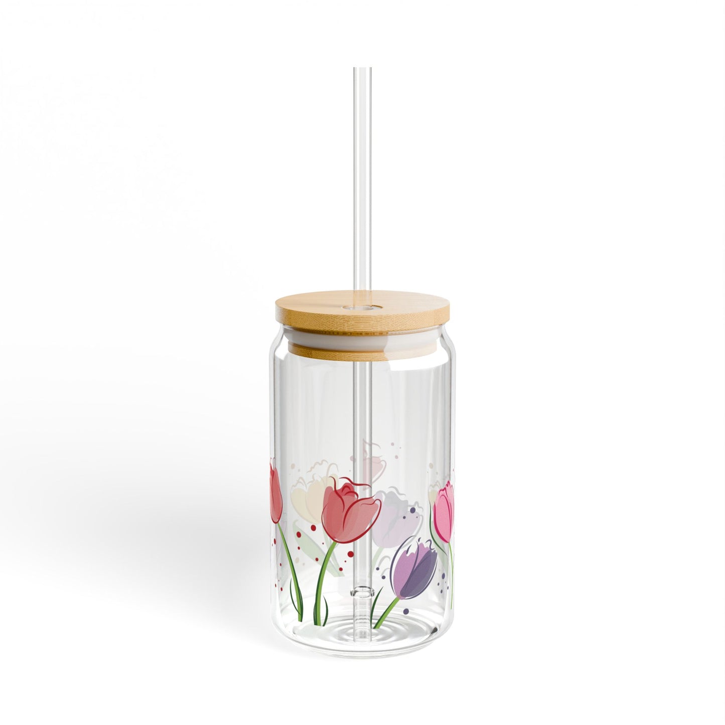 Floral Sipper Glass, Tulips