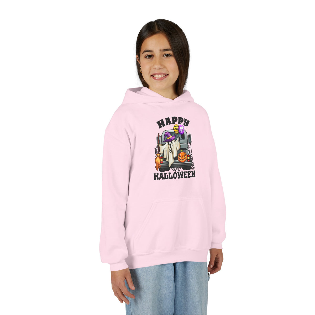Youth Sweatshirt (Hoodie) - Halloween - Trunk or Treat, Happy Halloween