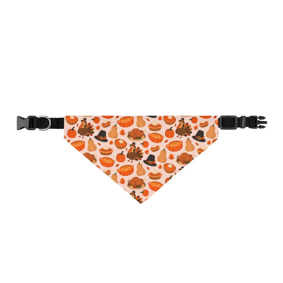 Thanksgiving Clip-On Pet / Dog Bandana - Pumpkins, Turkeys, Leaves