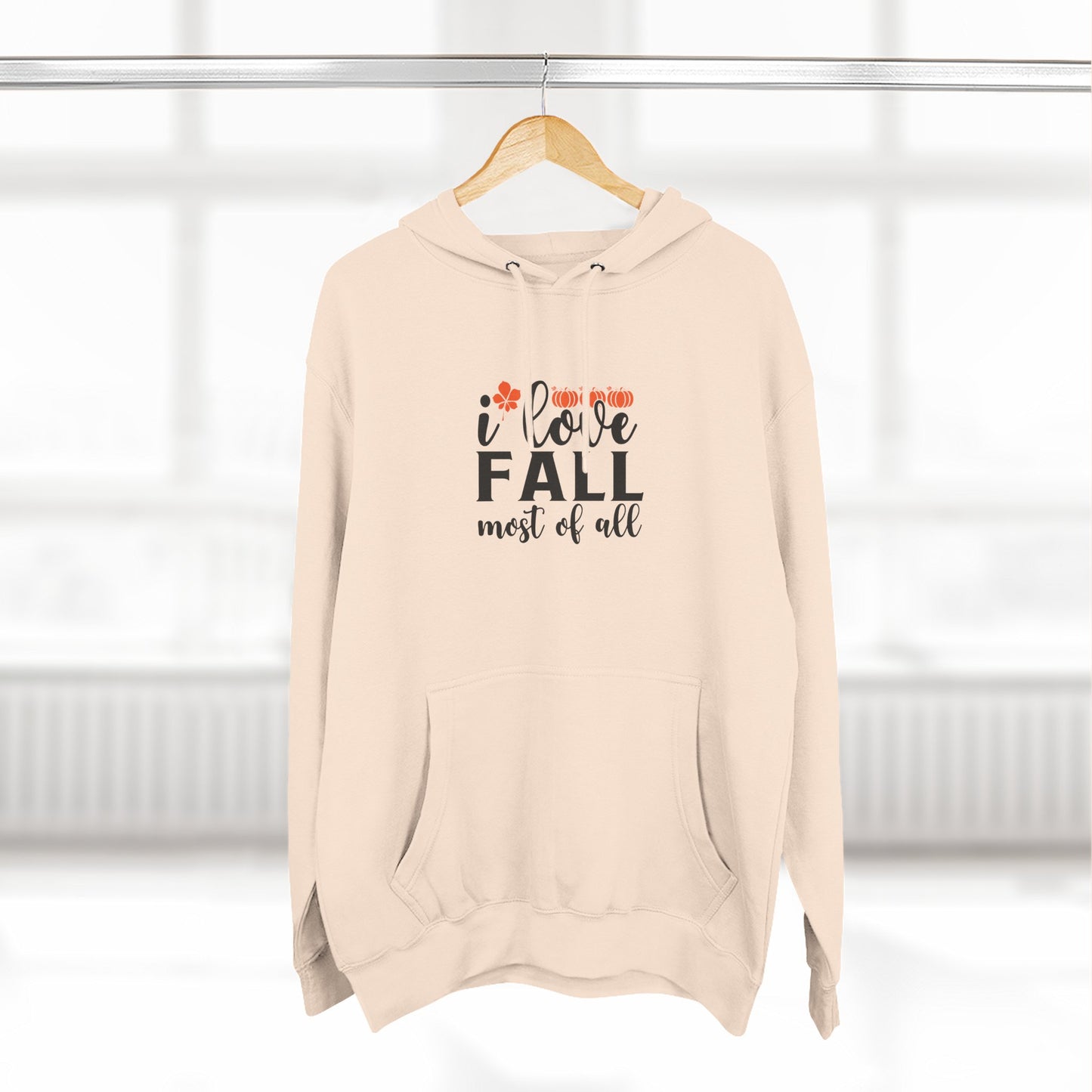 Three-Panel Fleece Hoodie: I love fall most of all