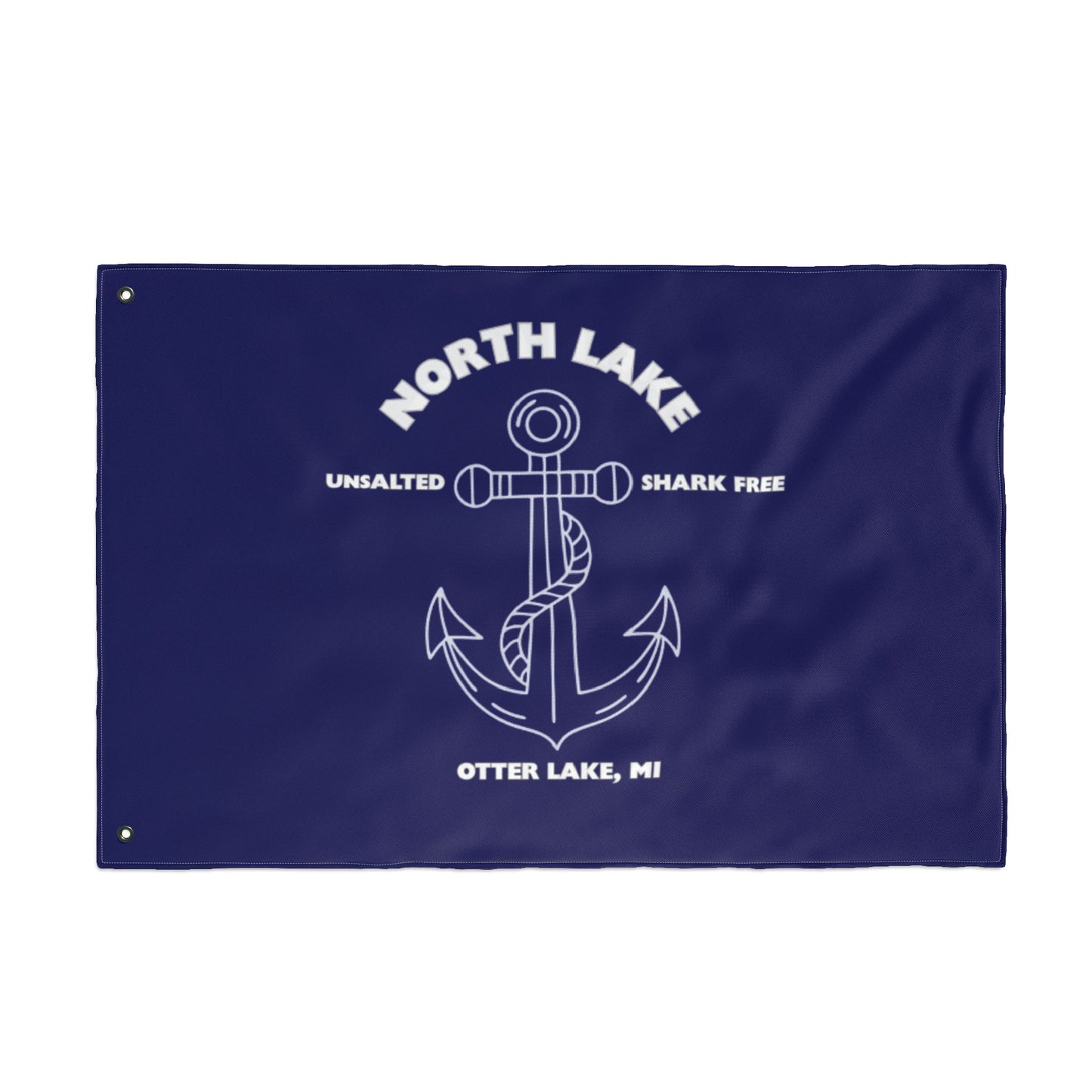 North Lake Flag — Double-Sided Anchor Graphic