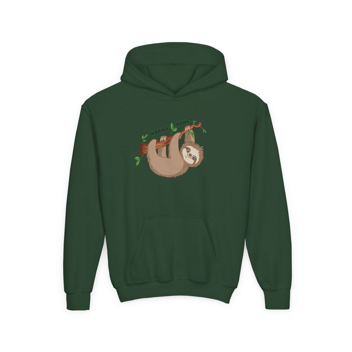 Youth Sweatshirt (Hoodie) -- Sloth, Wanna Hang?