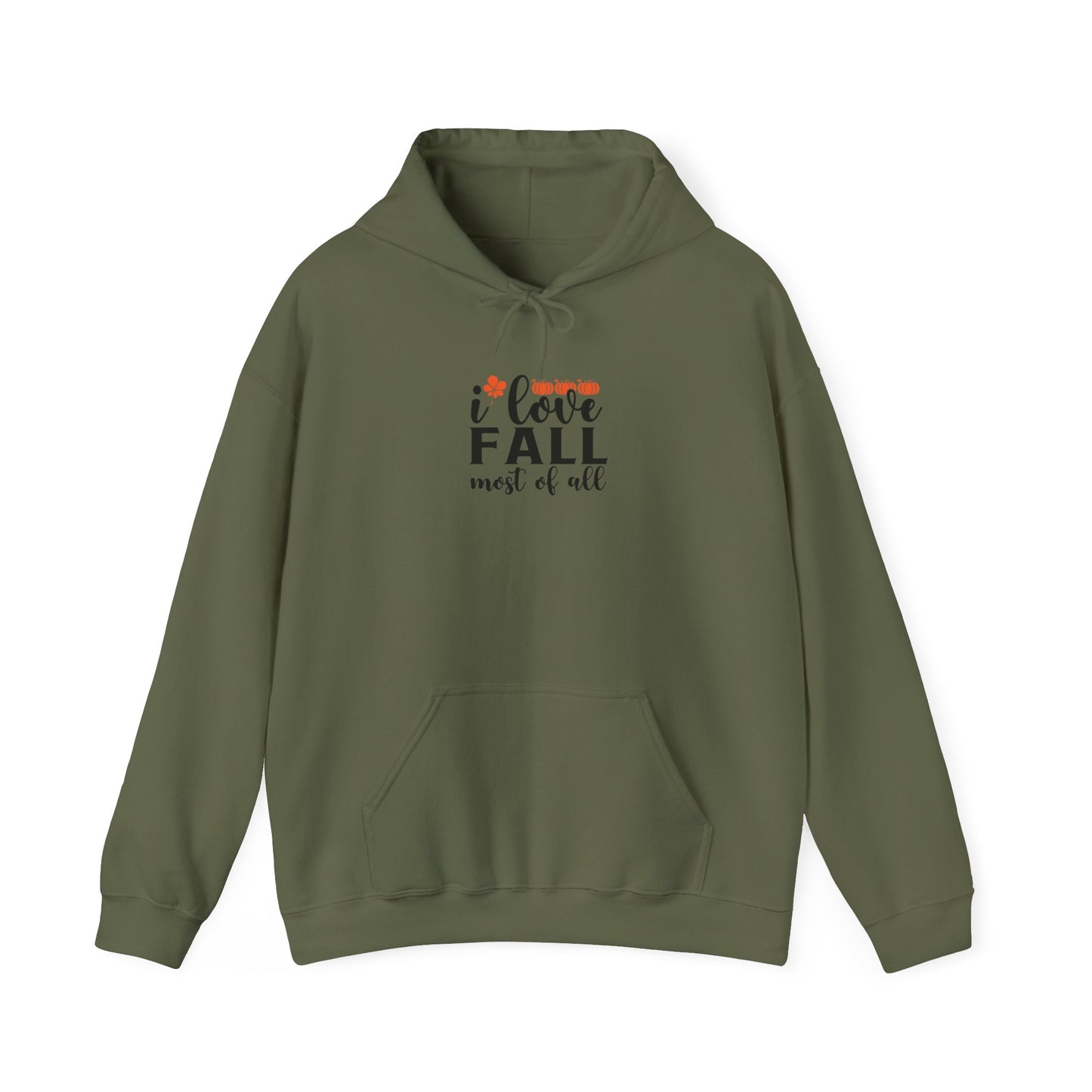 Unisex Heavy Blend™ Hooded Sweatshirt: I love fall most of all