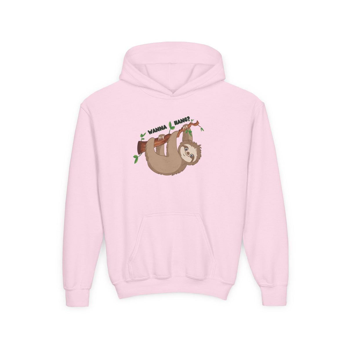 Youth Sweatshirt (Hoodie) -- Sloth, Wanna Hang?