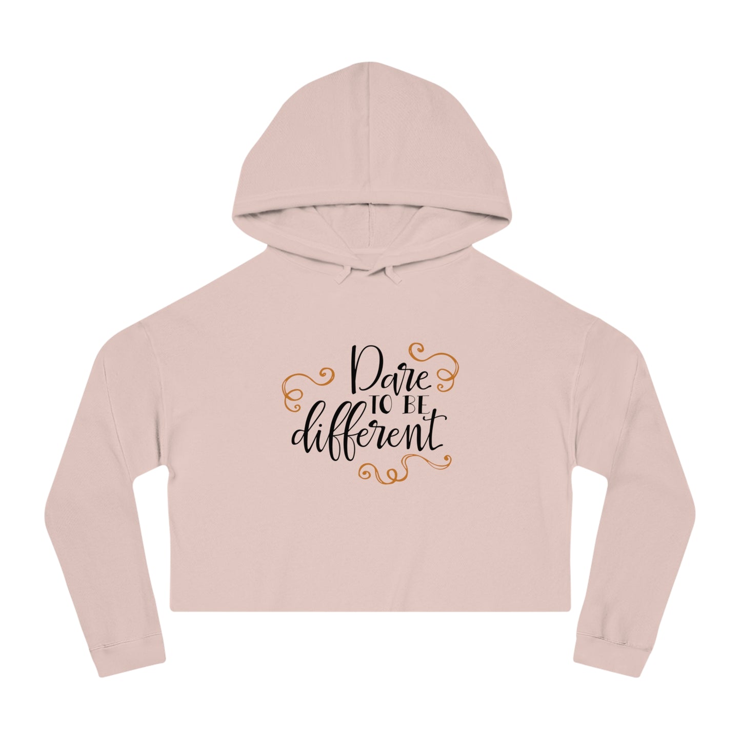 Women’s Cropped Hooded Sweatshirt - Dare to Be Different