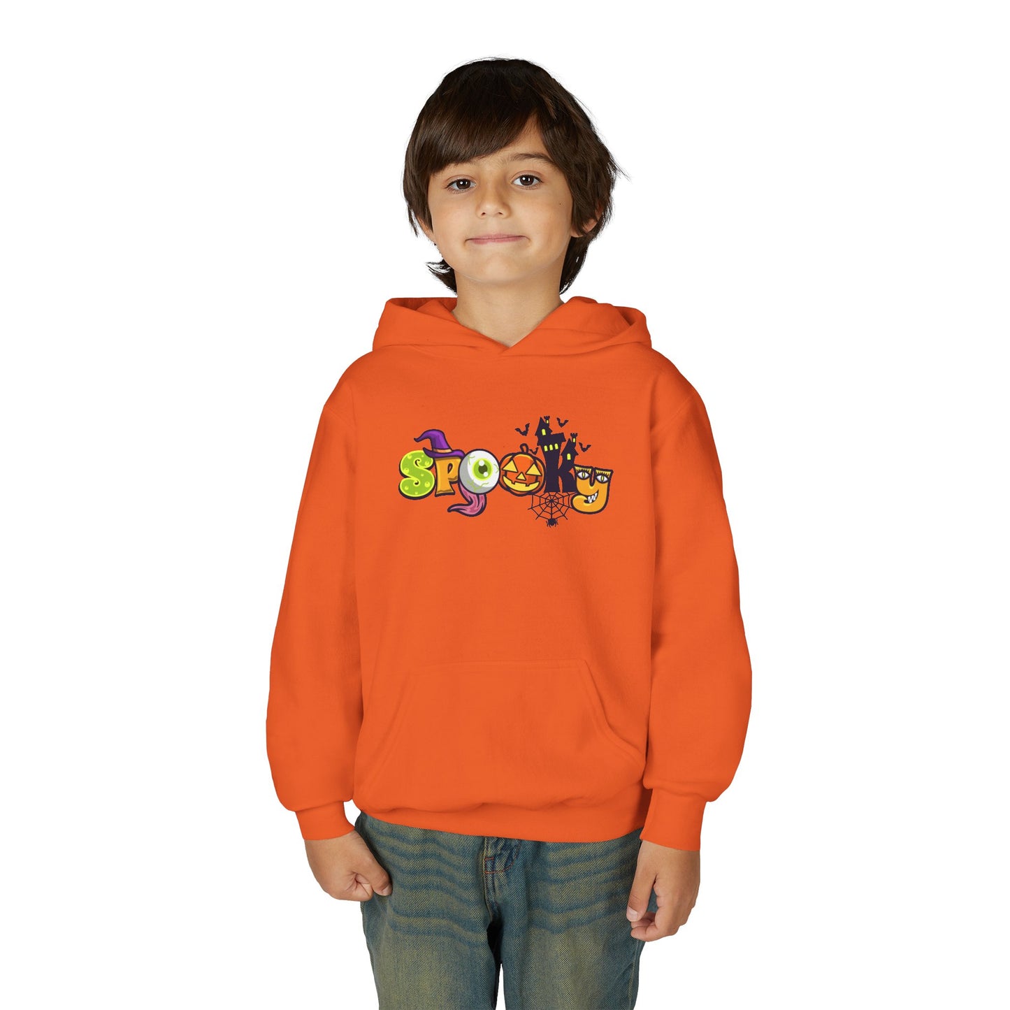 Youth Heavy Blend Hooded Sweatshirt: Spooky