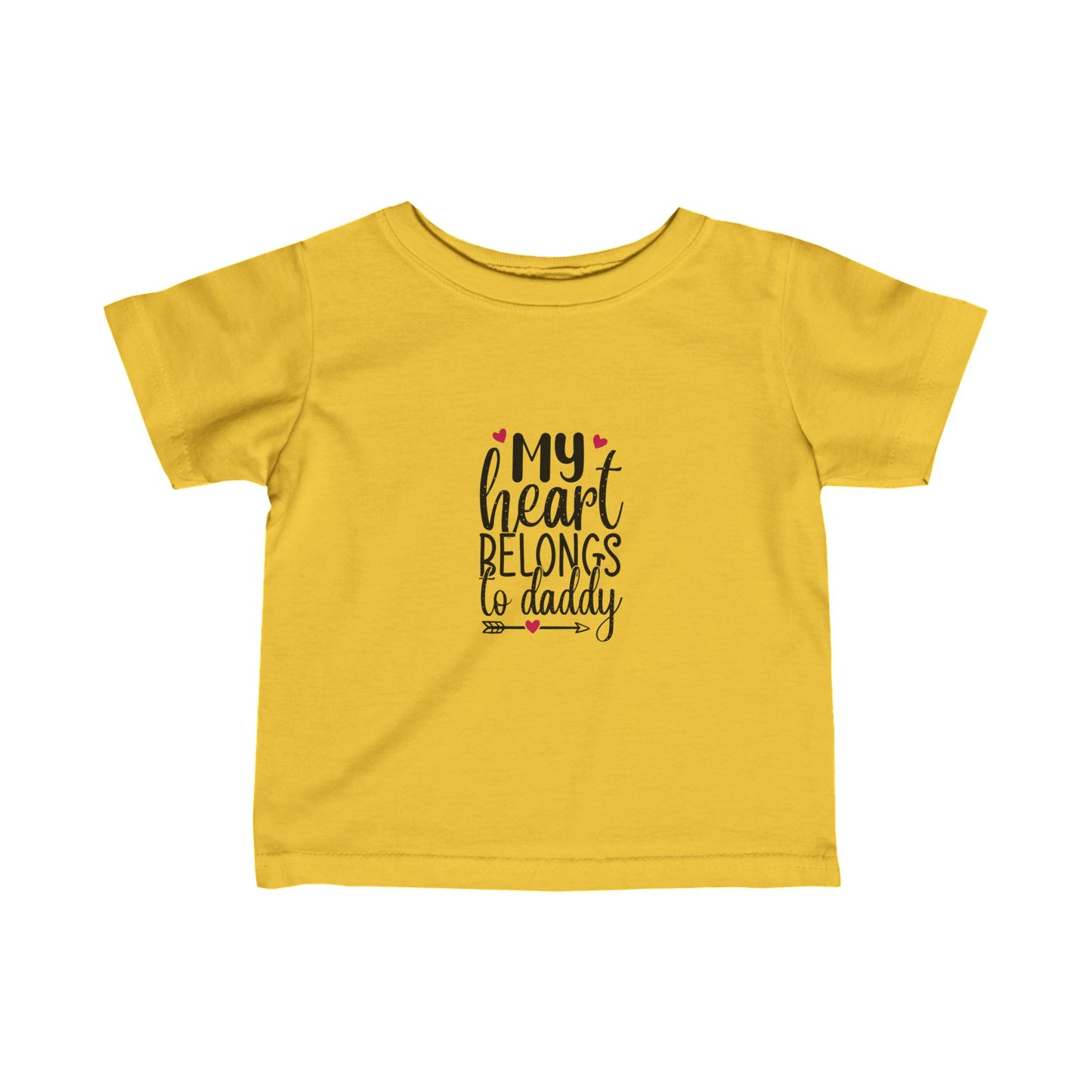 Infant T-shirt: Heart belongs to daddy tshirt