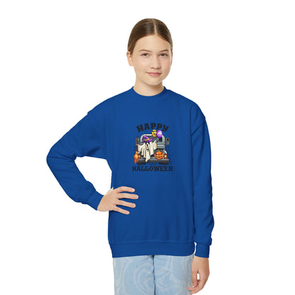 Youth Sweatshirt (Crewneck) - Halloween - Trunk or Treat Graphic (Happy Halloween)