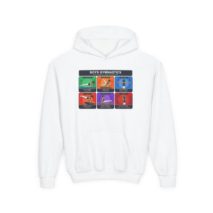 Boys Gymnastics Sweatshirt (Hoodie) — Six Events One Champion Youth Pullover | Gymnast Gift