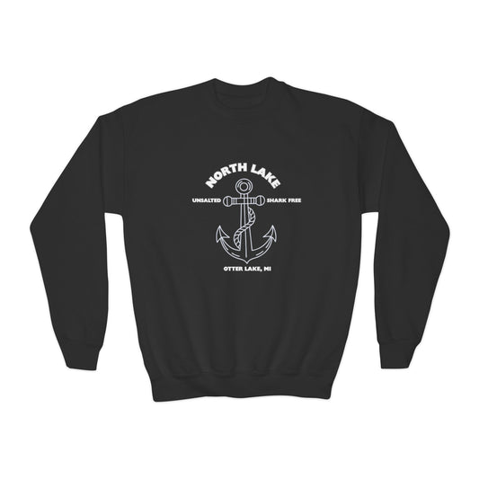 North Lake Youth Crewneck Sweatshirt - Anchor Graphic