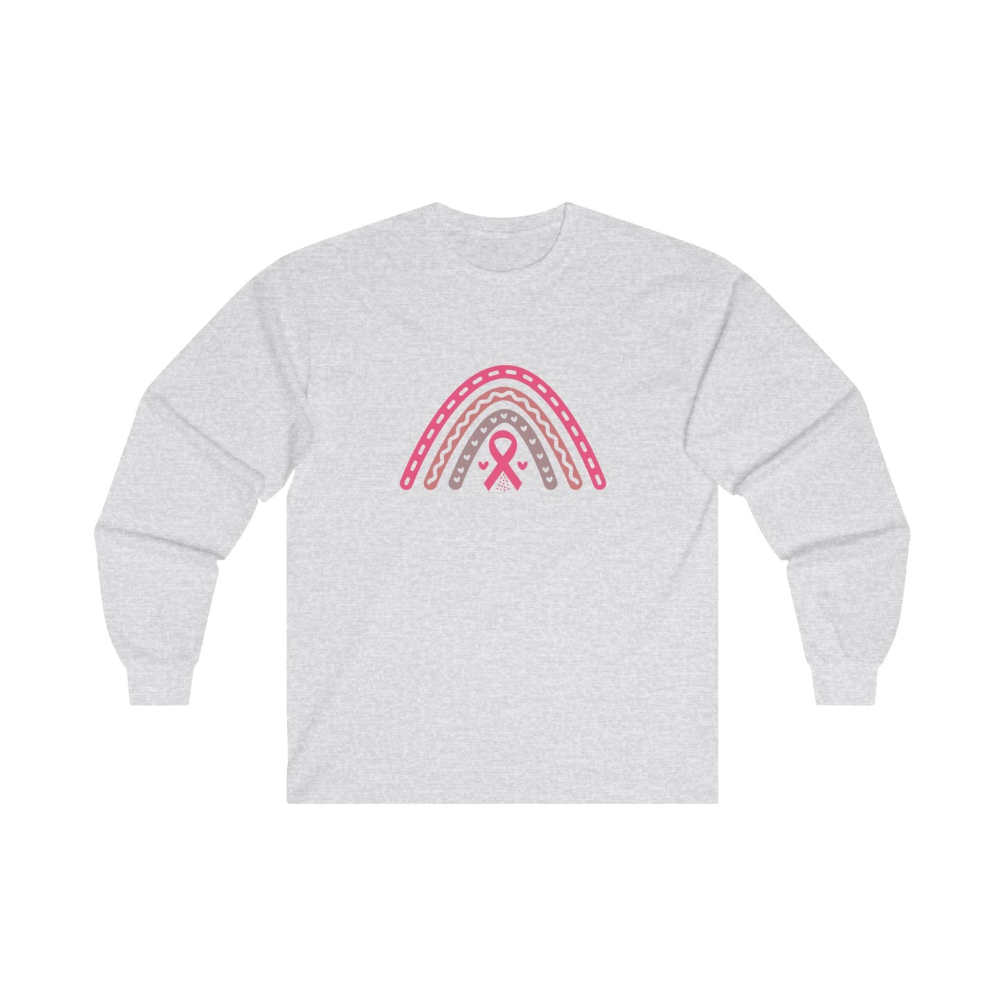 Ultra Cotton Long Sleeve T-Shirt: Southwest Rainbow breast cancer