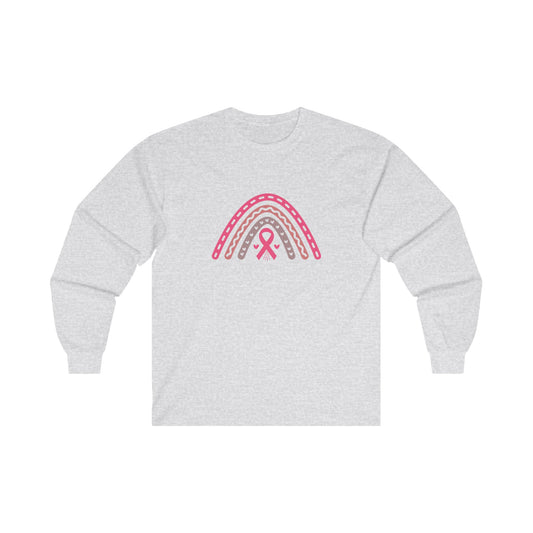 Ultra Cotton Long Sleeve T-Shirt: Southwest Rainbow breast cancer