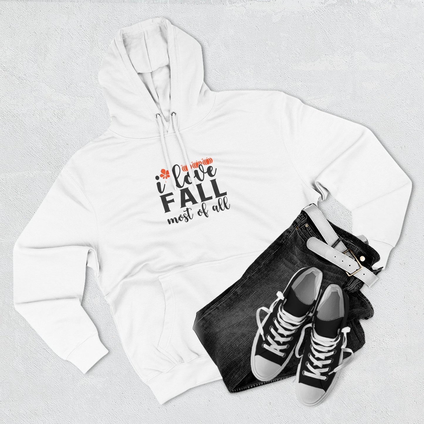 Three-Panel Fleece Hoodie: I love fall most of all