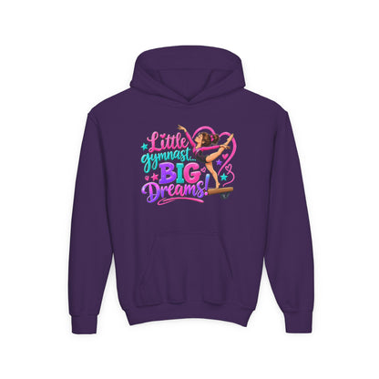 Girls Gymnastics Sweatshirt (Hoodie), Youth — Little Gymnast Big Dreams